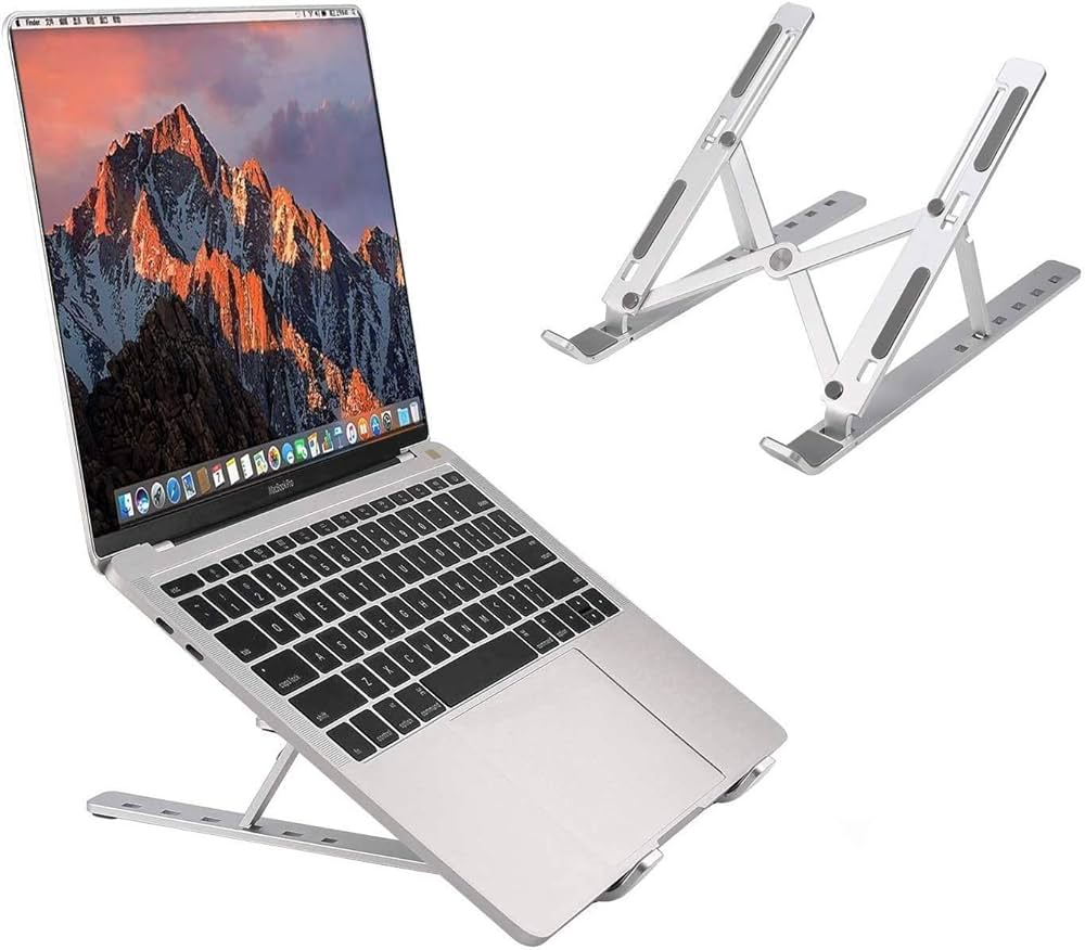 Aluminum Laptop Stand – Foldable & Ventilated