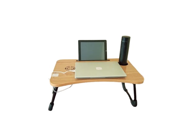 Multi-Function Laptop Bed Table – Fan & Holders