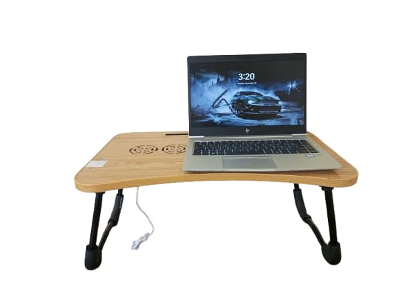 Multi-Function Laptop Bed Table – Fan & Holders