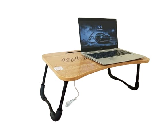 Multi-Function Laptop Bed Table – Fan & Holders