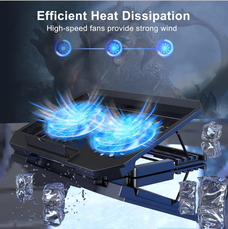Shopping Spot XTRIKE ME FN818 Laptop Cooling Pad – Dual 140mm LED Fan Stand