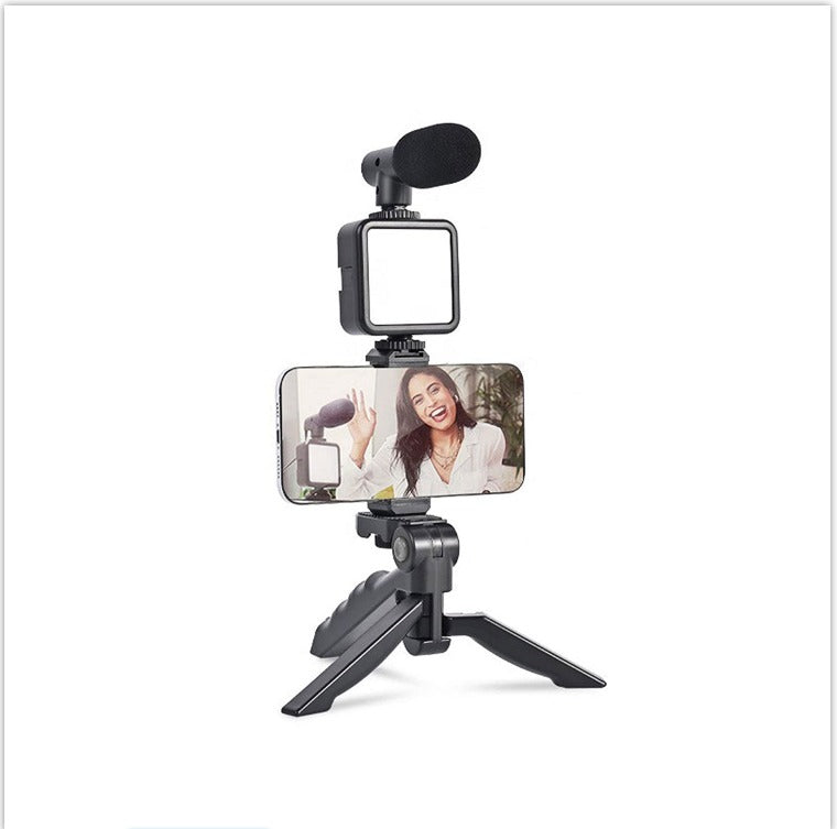 Shopping Spot AY-49 Video Making & Vlogging Kit – Tripod, Ring Light & Microphone Combo