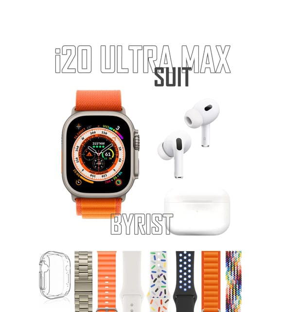 i20 Ultra Smartwatch – 10-in-1 Gift Set