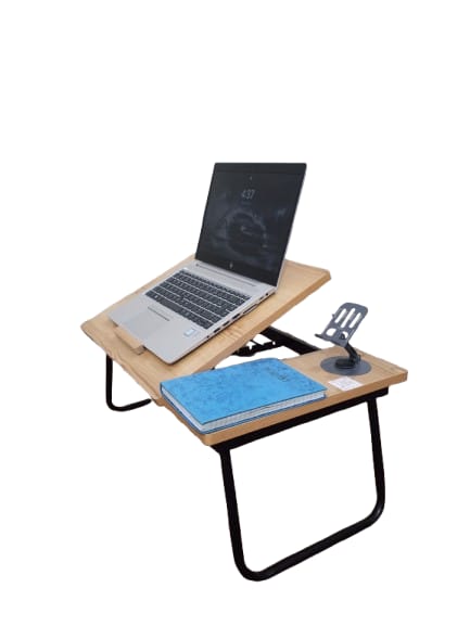Adjustable Wooden Laptop Table – 6 Height Levels, Heavy-Duty